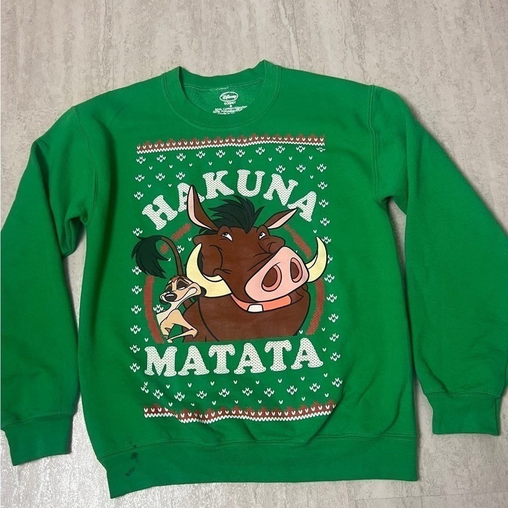 Disney's Lion King Hakuna Matata Christmas sweater men's small